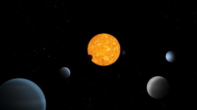 Astrónomos analizan curioso sistema formado por seis exoplanetas