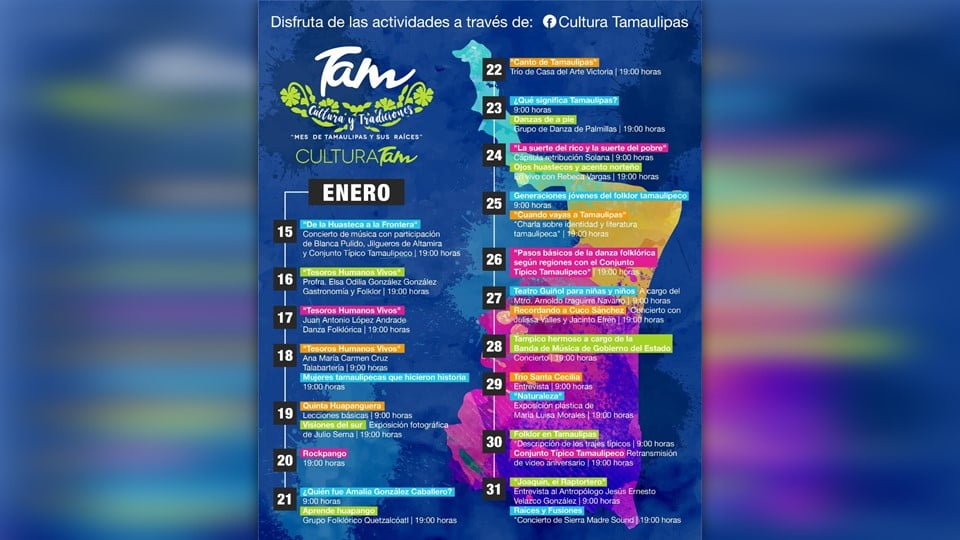 Cultura Tamaulipas conmemora el “Mes de Tamaulipas y sus raíces”.