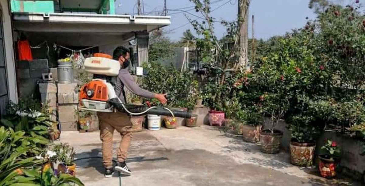 Refuerzan  en Madero Jornadas de Fumigación con Motomochila y Sanitización