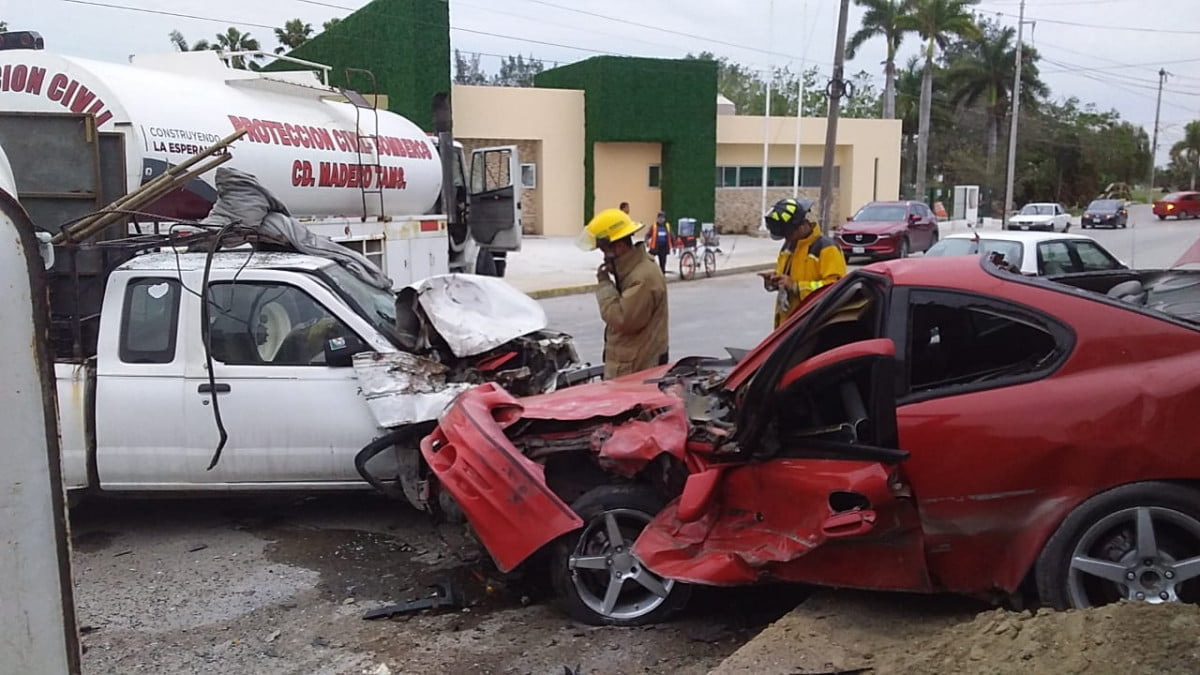 Choque múltiple en Cd. Madero deja un lesionado