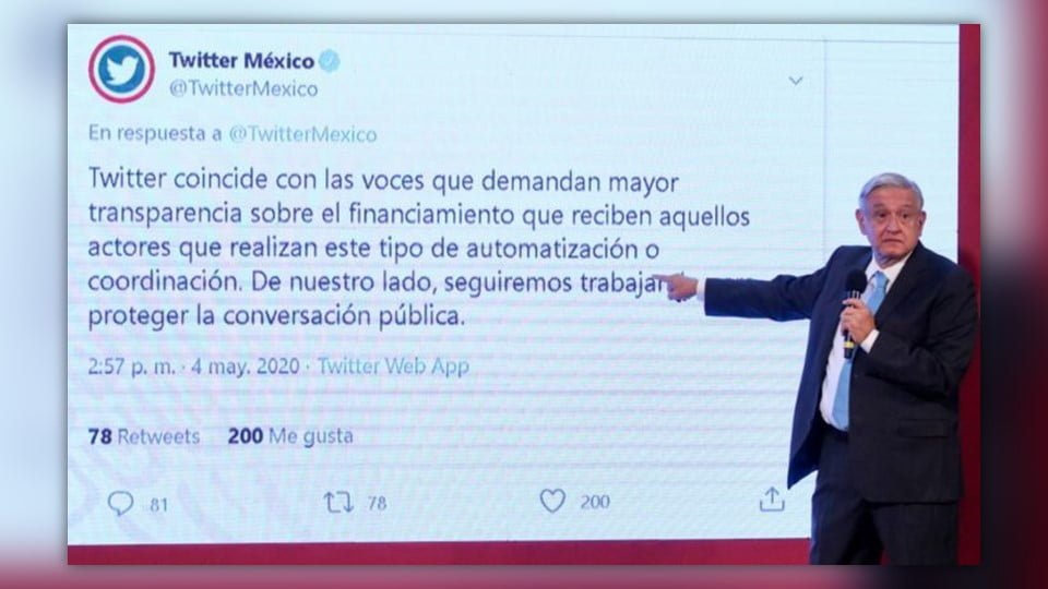 Lamenta Twitter declaraciones de AMLO sobre el director de la red social en México