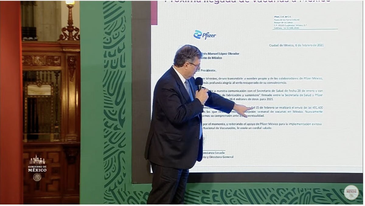 México reanudará recepción de vacunas; Pfizer enviará 491 mil dosis