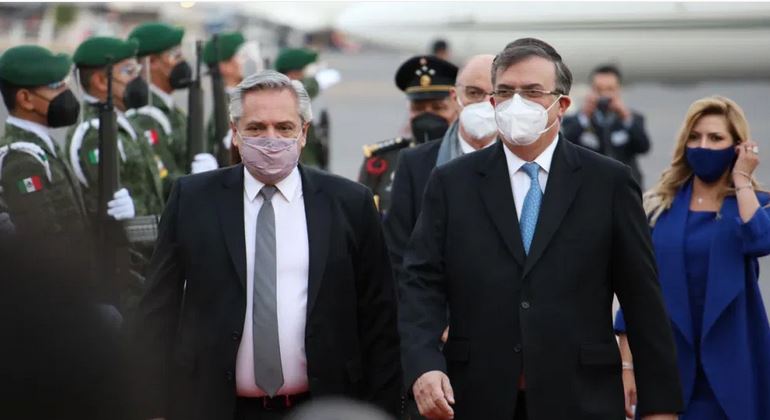 López Obrador da la bienvenida al presidente argentino Alberto Fernández