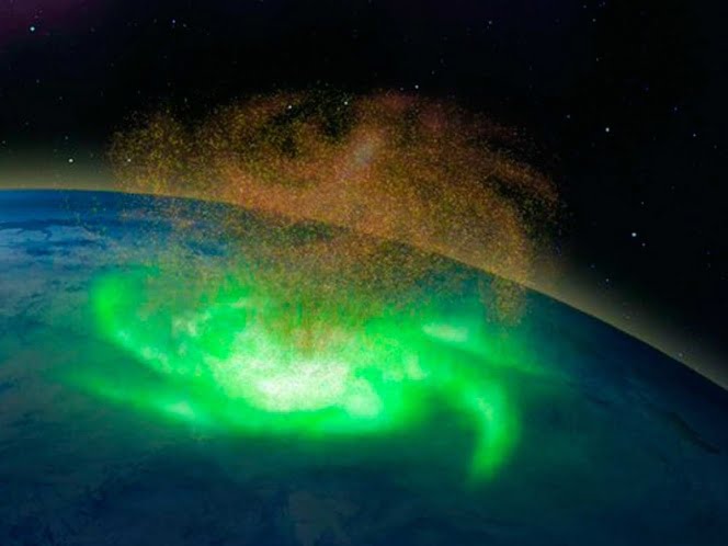 Registran por primera vez un huracán espacial sobre la Tierra
