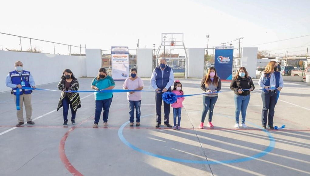 Entrega Sanmiguel cancha polivalente a los habitantes de colonia El Progreso