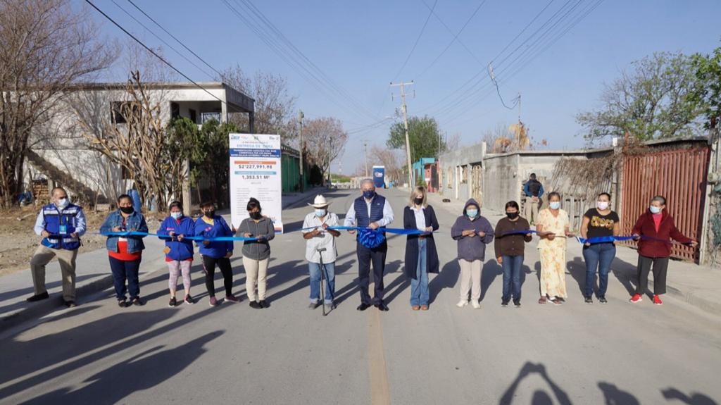 Entrega Sanmiguel pavimentación en calle Maya de colonia Alazanas