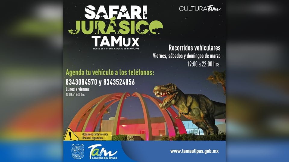 Los dinosaurios invaden el TAMux con el “Safari Jurásico”.