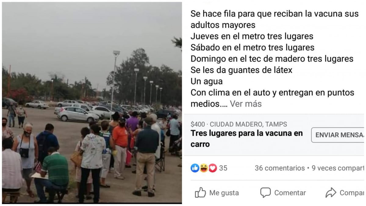Ofrecen servicios en redes sociales para hacer fila en módulos anticovid de Tampico y Madero