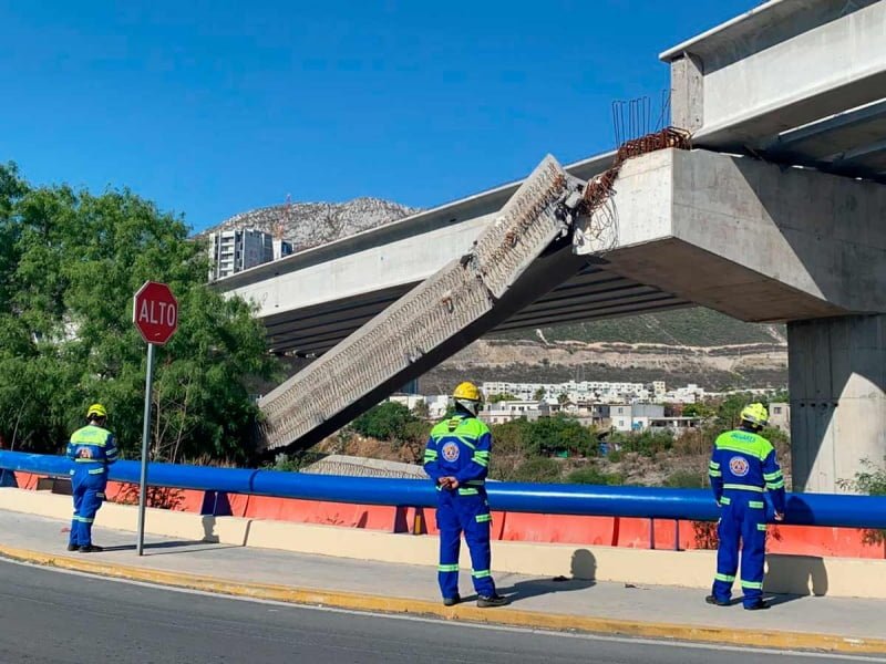 Y en NL se caen 2 trabes para ampliar autopista Monterrey-Saltillo