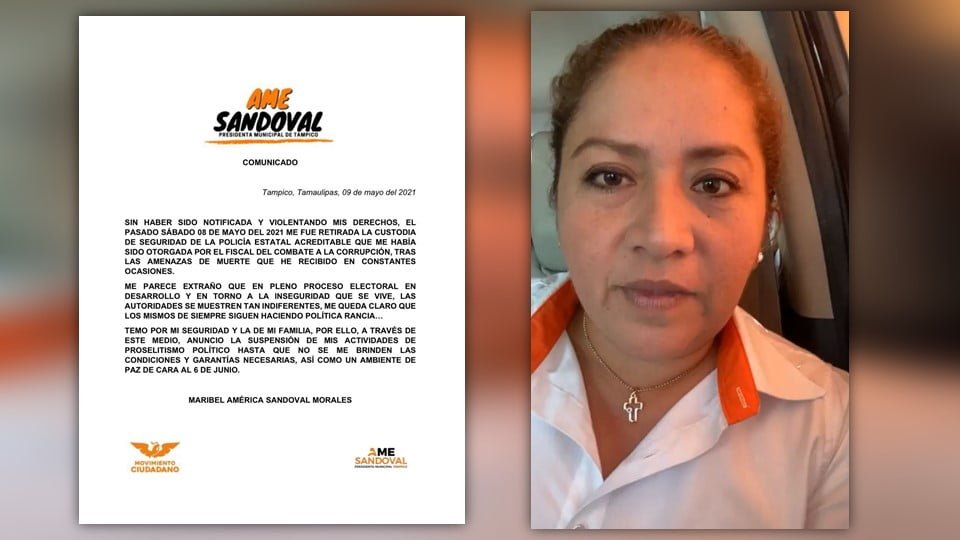 Suspende actividades candidata de Movimiento Ciudadano a la alcaldía, América Sandoval