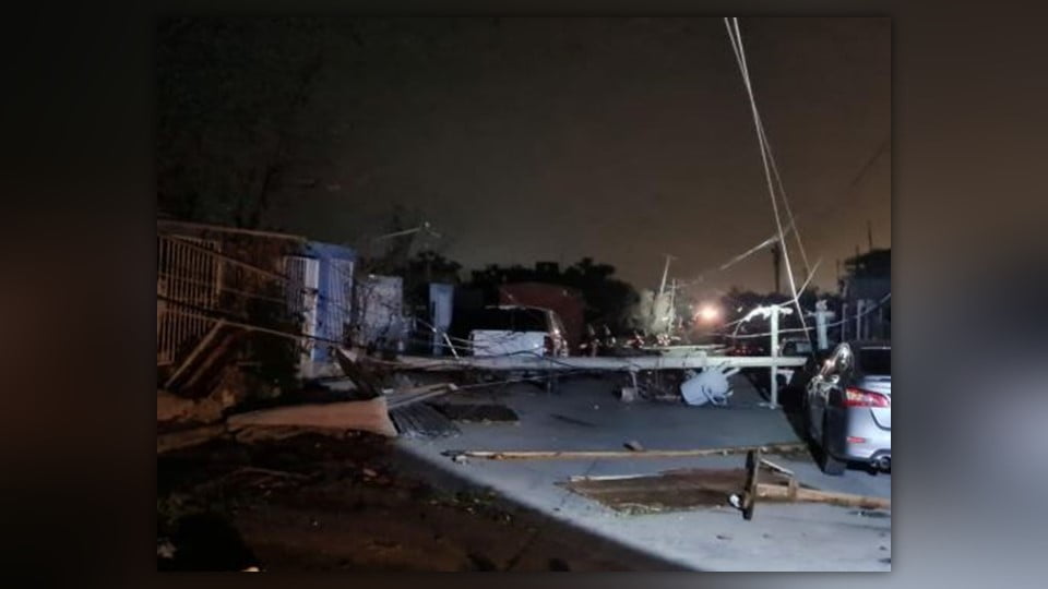 Más de 157 mil usuarios sin servicio de luz en Nuevo Laredo por tormenta