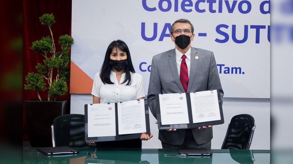 Acuerda UAT incremento salarial con sindicato de trabajadores universitarios