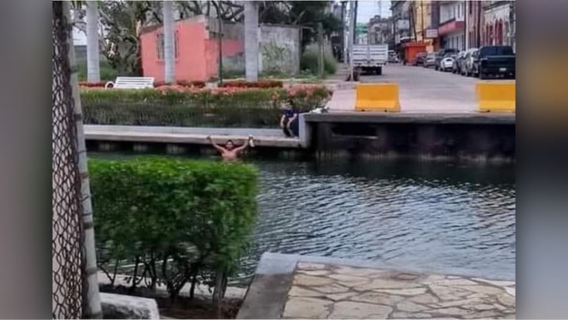 Bajo influjos de alcohol y drogas, desafían a cocodrilos y se meten al canal de la Cortadura
