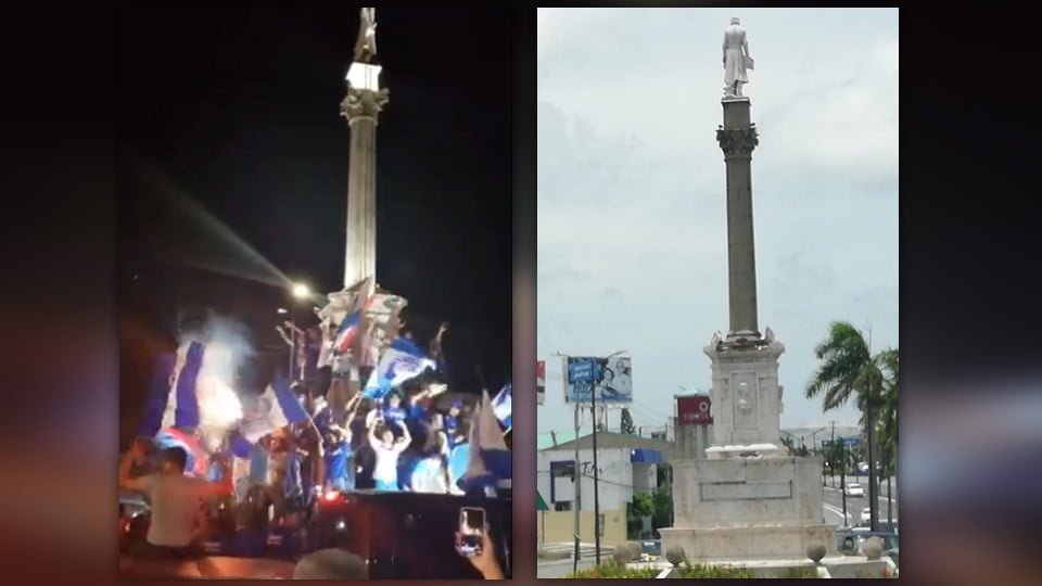 Reprueban conducta de aficionados de Cruz Azul al dañar columna de la independencia en Tampico