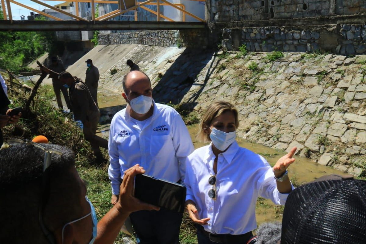 Supervisa Pilar Gómez limpieza de drenes en Ciudad Victoria