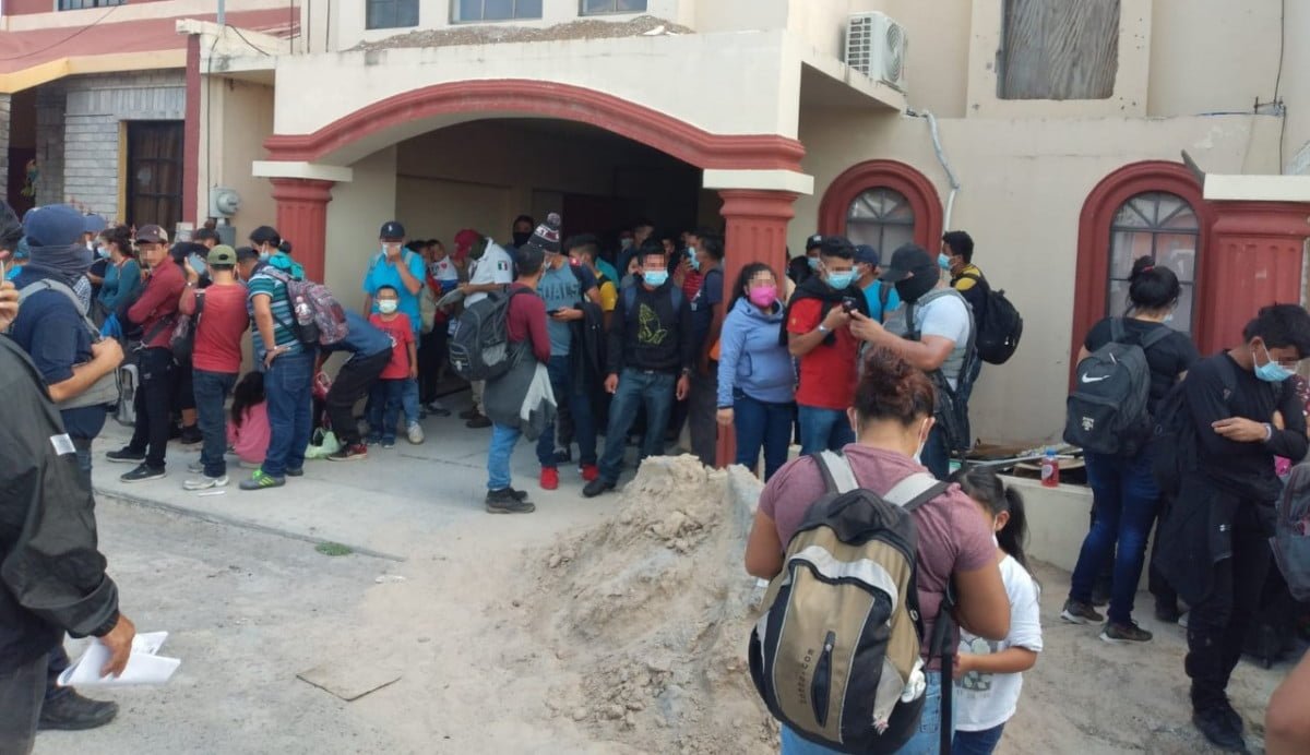 116 migrantes son encontrados y rescatados en domicilio de Miguel Alemán