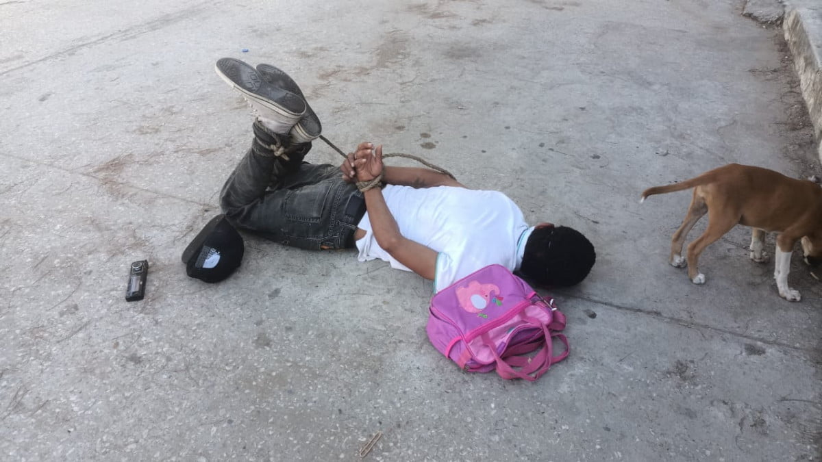 Colonos amarran y casi linchan a ladrón en Tampico
