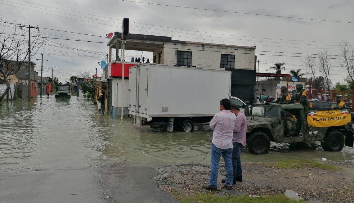 Al menos 12 colonias se reportan inundadas en Reynosa tras fuertes lluvias