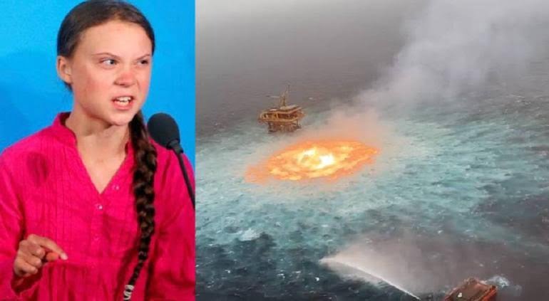“Este es el mundo que nos están dejando”, Greta Thunberg reacciona a incendio en plataforma de Campeche