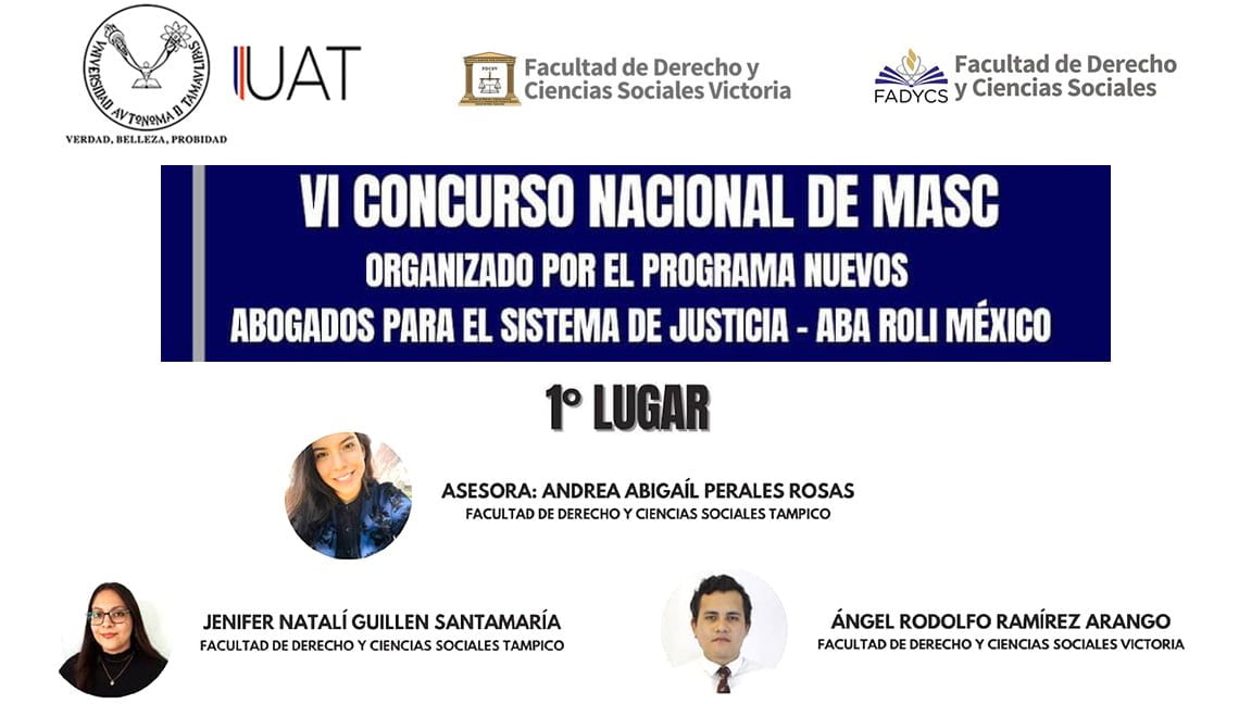 Triunfan alumnos de derecho de la UAT en certamen nacional