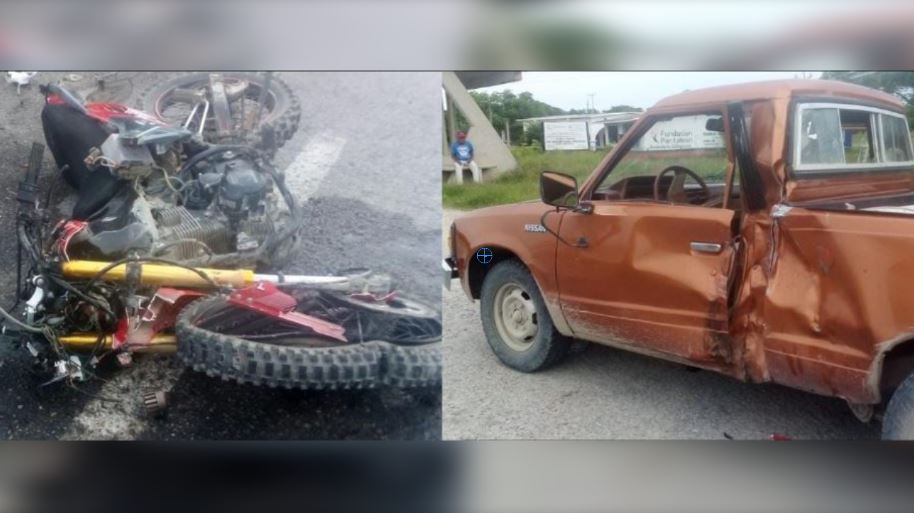 Muere motociclista tras fuerte choque en Carretera Mante-Tampico 