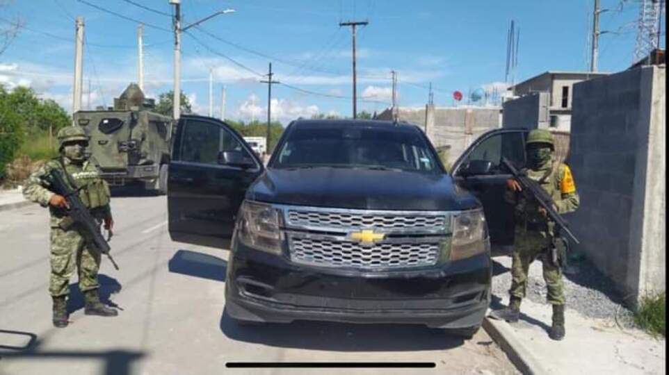 Aseguran armas y vehículos en Matamoros