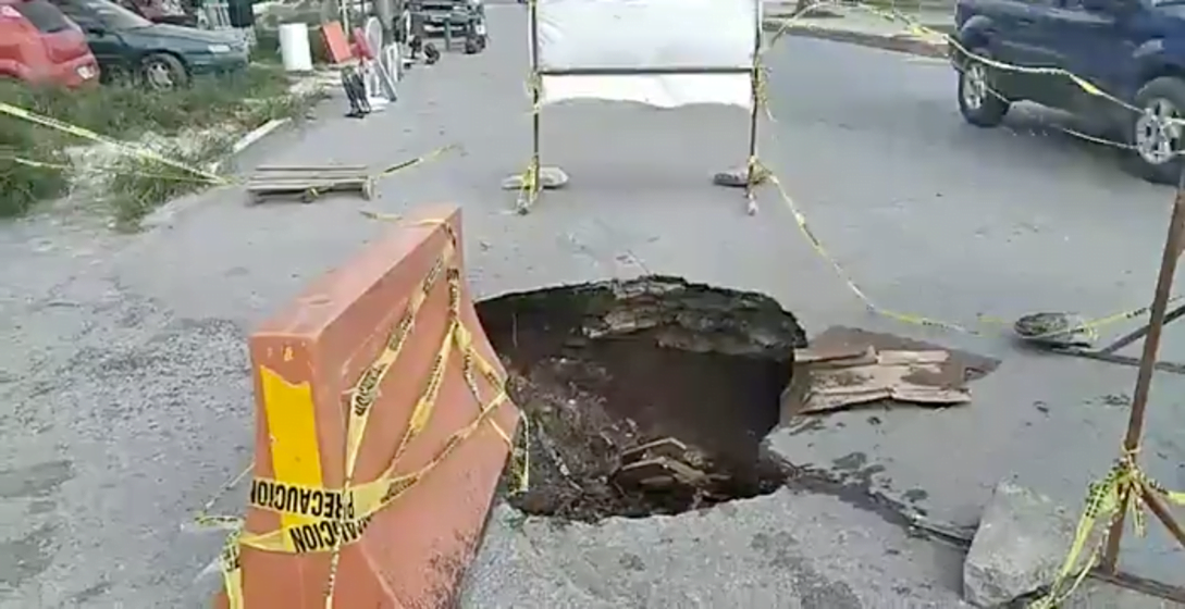 Se abre enésimo Socavón en Matamoros