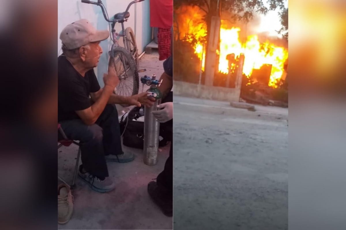 Incendio acaba con casa de abuelitos en Rio Bravo