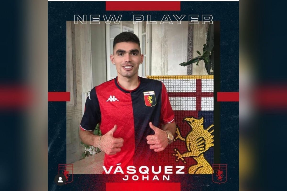 Johan Vazquez es presentado con el Genoa de Italia