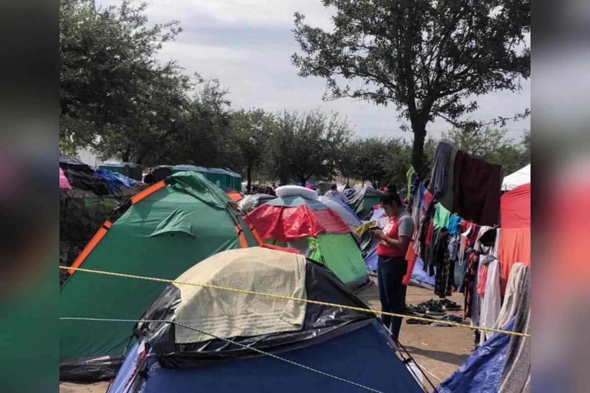 Es un peligro campamento de migrantes por contagios de Covid-19 en Reynosa