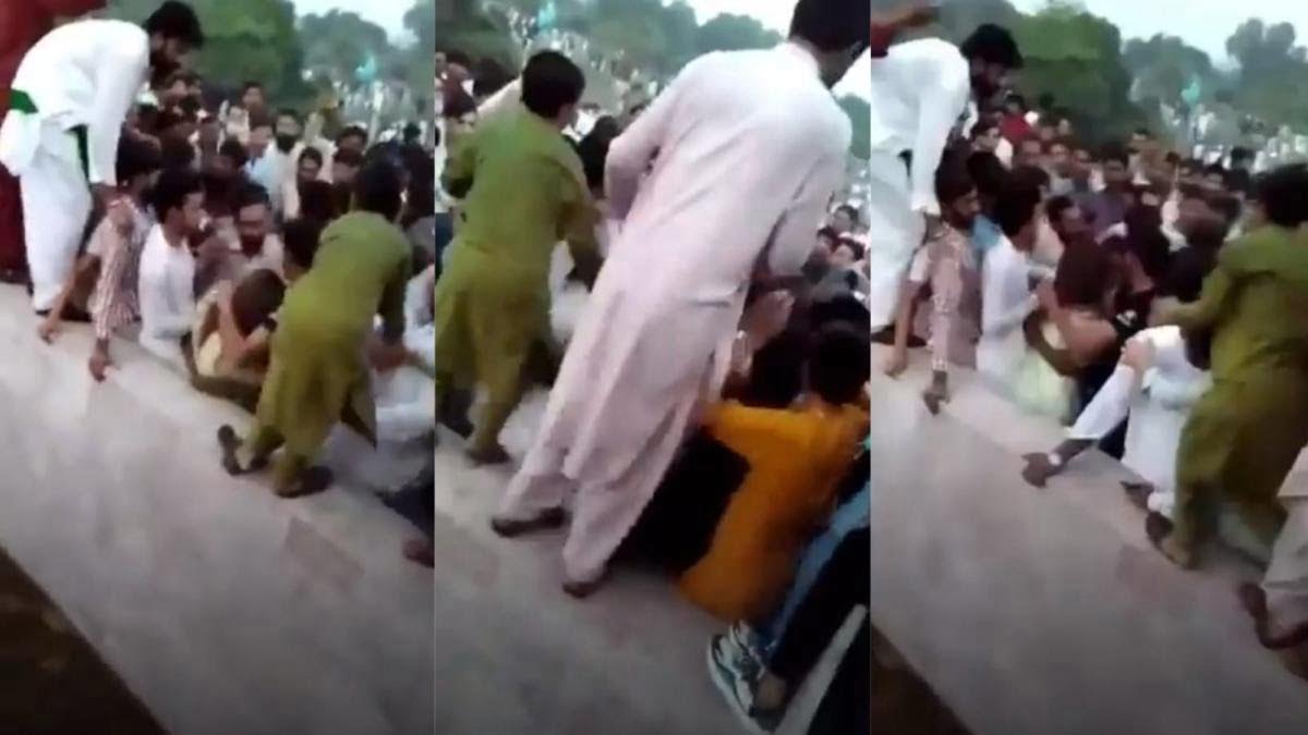 Cientos de hombres acorralan a mujer, la manosean y le roban en Pakistán