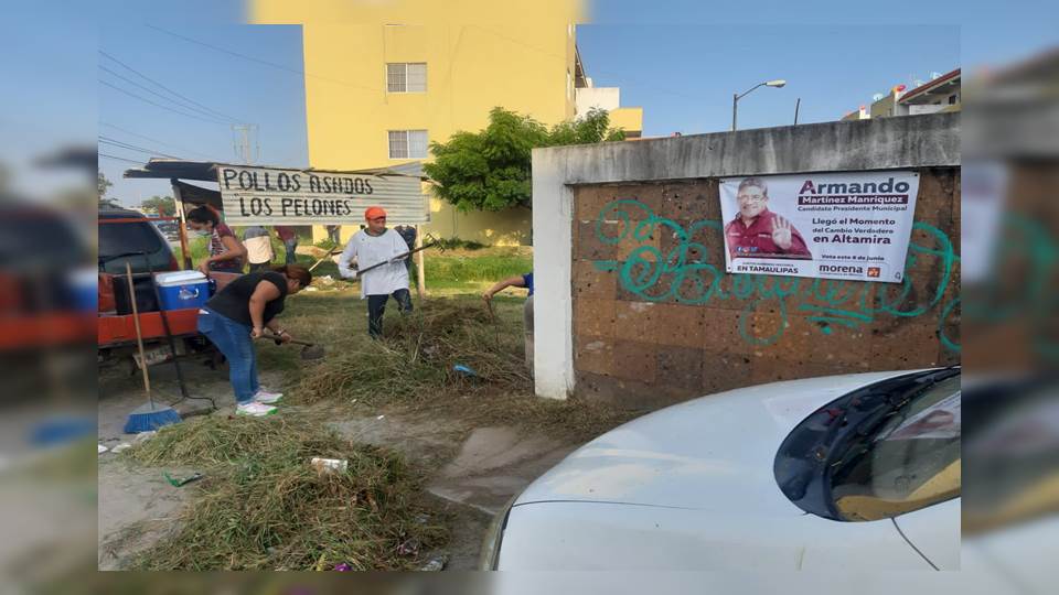 Coordina Armando Martínez a vecinos, para jornadas de limpieza en Altamira
