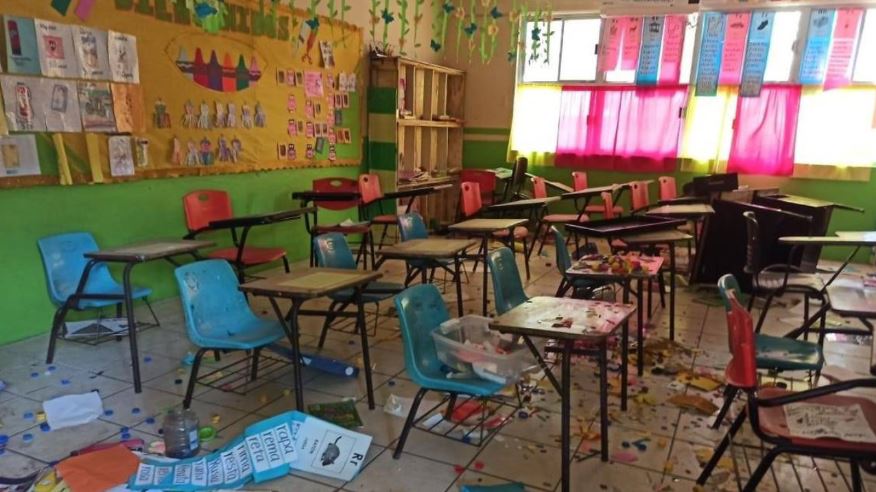 Vandalismo impide regreso a clases a más de 300 escuelas en Tamaulipas 