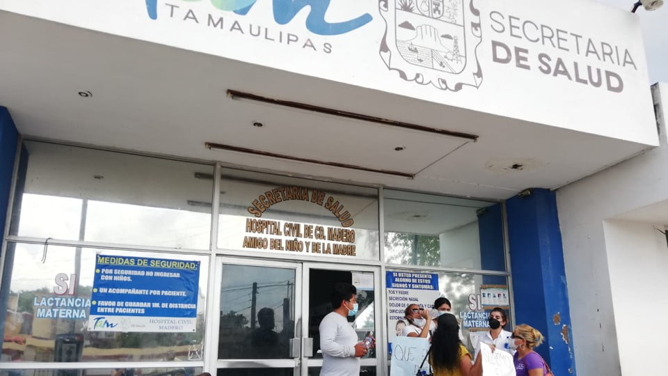 Hospital Civil de CD Madero denunciará daños por protesta en la Fiscalía General de Justicia
