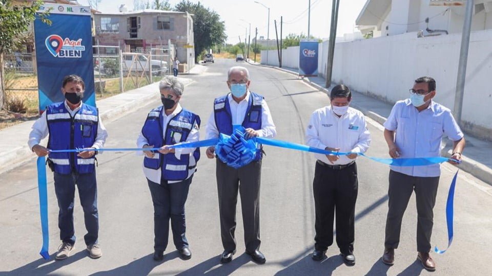 Entrega alcalde pavimentaciones en Rivera del Bravo y Los Encinos