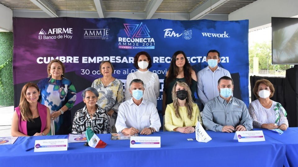 Presentan en Tampico la Cumbre Empresarial Reconecta AMMJE 2021