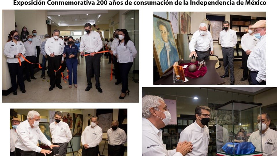 Inaugura Rector de la UAT la exposición “200 años de la Independencia de México”