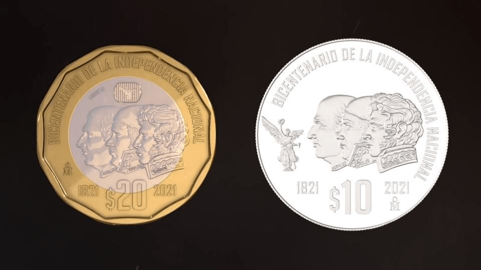 Banxico lanza 6 monedas conmemorativas a Tenochtitlán, Conquista e Independencia