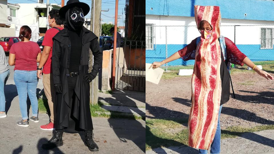Tocino y la Peste Negra acuden a recibir su primer dosis anticovid en Tampico para jóvenes de 18 a 29 años