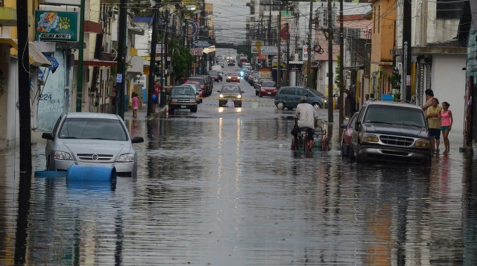 Lluvias torrenciales dejan severas inundaciones en el sur de Tamaulipas