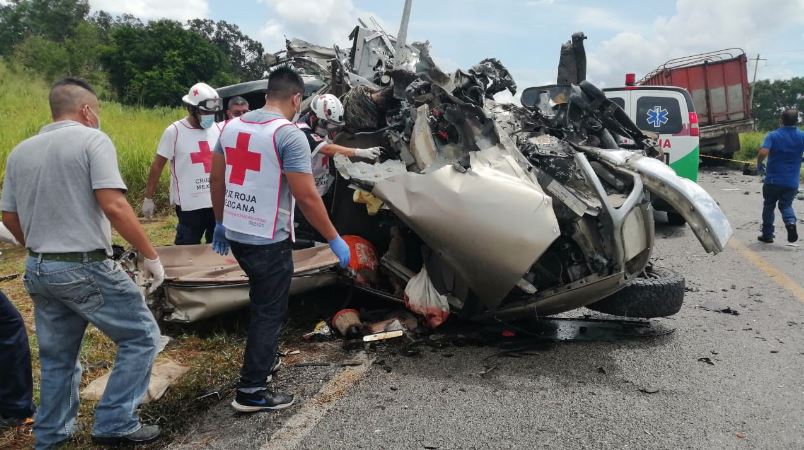 Choque en carretera Aldama – Soto La Marina deja 3 muertos y 7 heridos 