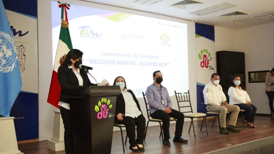 Se unen Gobierno del Estado, DIF Tamaulipas y UNODC para prevenir el tráfico ilícito de migrantes o refugiados