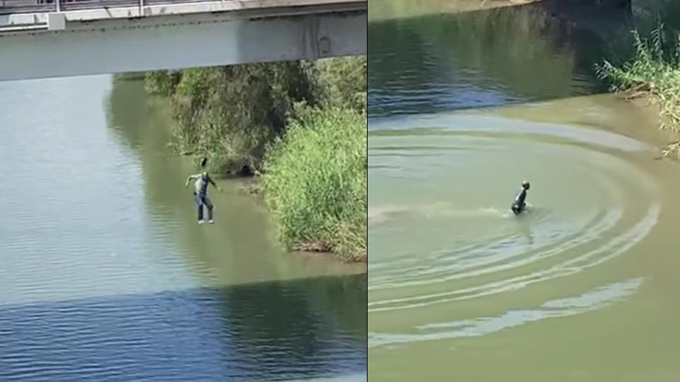 Hombre se avienta a aguas del Rio Bravo en su desesperación por cruzar a Estados Unidos