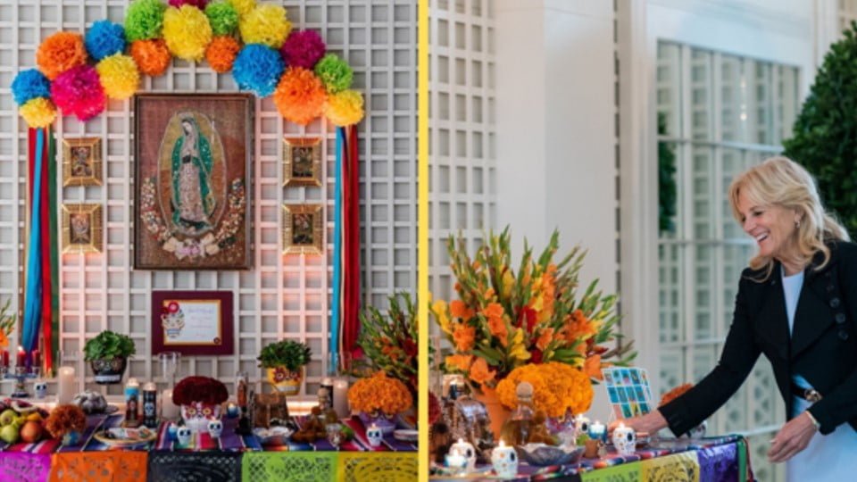 En la Casa Blanca colocan tradicional ofrenda de Día de Muertos