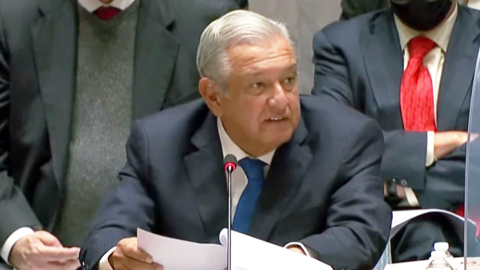 AMLO propone a la ONU un plan mundial de fraternidad y bienestar a favor de los pobres