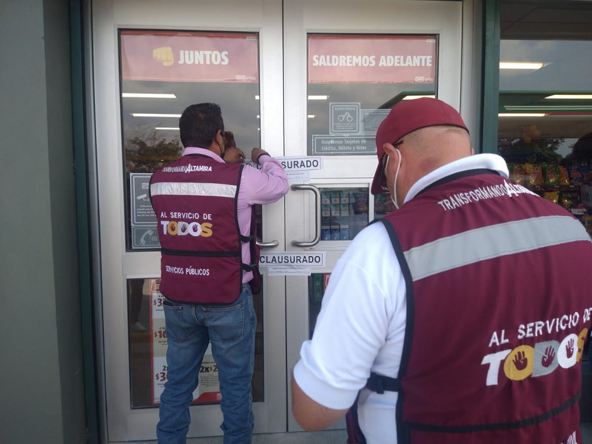 Clausuran Oxxo en Altamira por operar con irregularidades