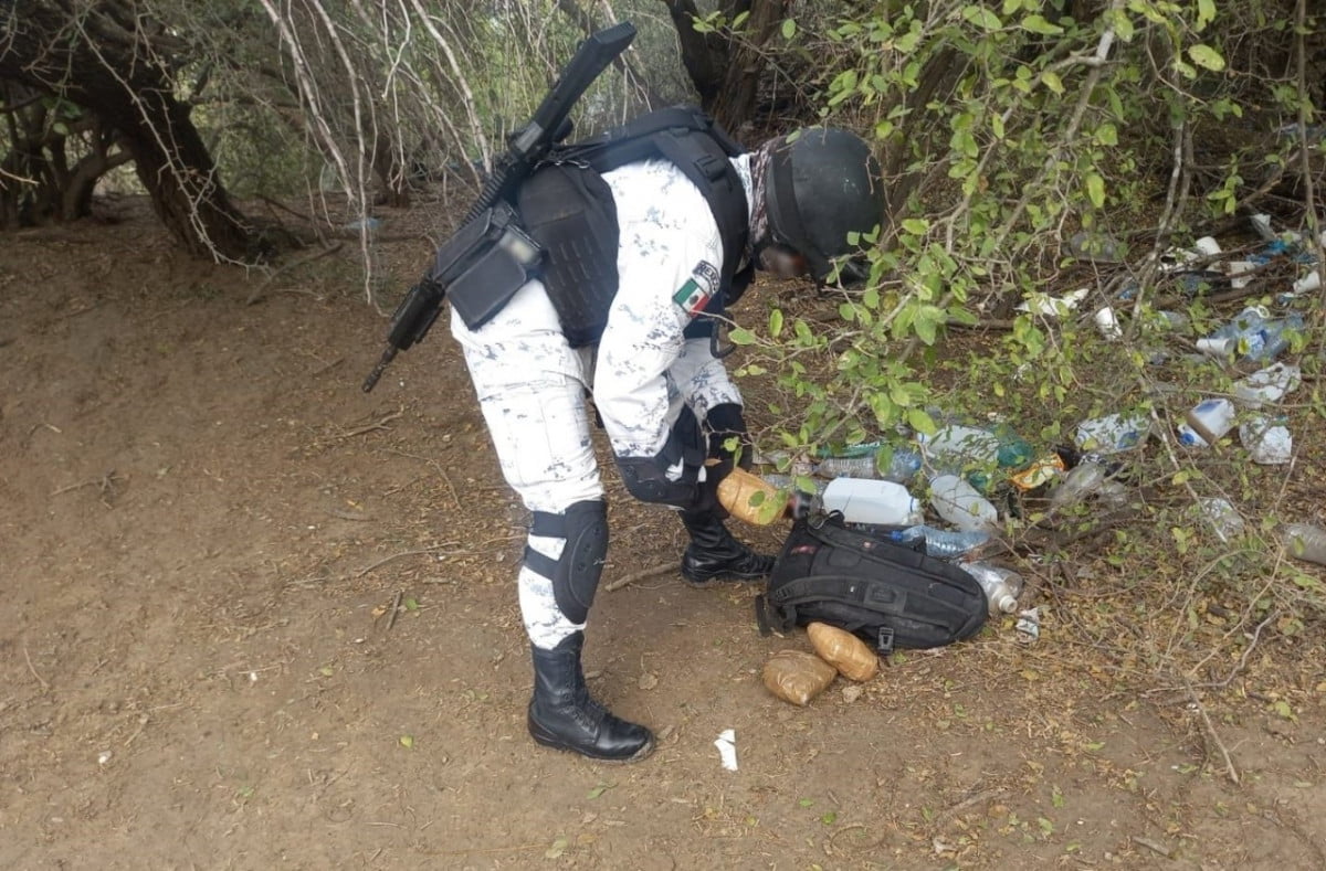 Encuentra Guardia Nacional paquetes de droga cerca del Río Bravo en Reynosa