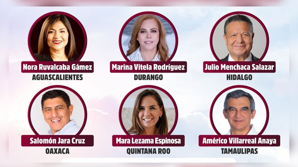 Morena revela a sus seis candidatos a gubernatura para elecciones 2022
