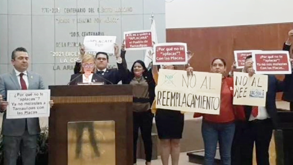 Diputados de Morena piden no pagar reemplacado vehicular en Tamaulipas