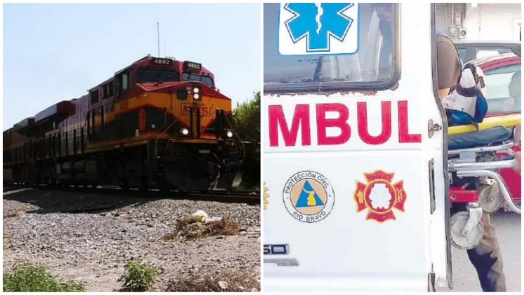 Tren embiste a sordomudo en Rio Bravo